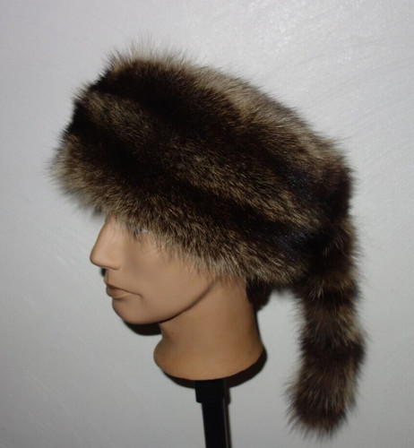 Waschbär pelz mütze trapper - mütze,
