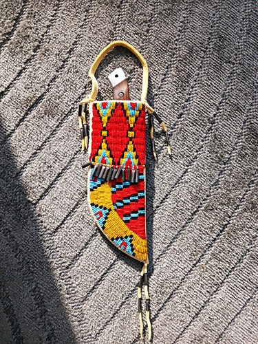 Messerscheide perlen indianer - messerscheide,