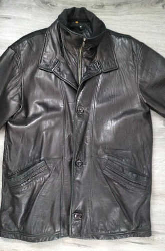 Herren lederjacke trapper - herren, –