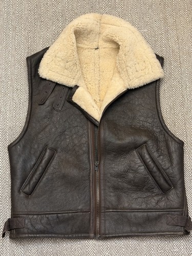 Trapper weste leder lammfell - weste,