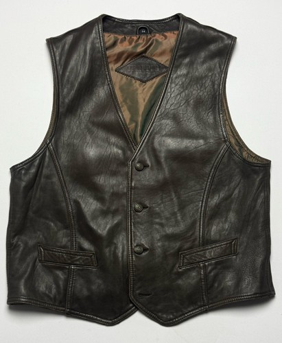 Trapper leder weste - leder, /