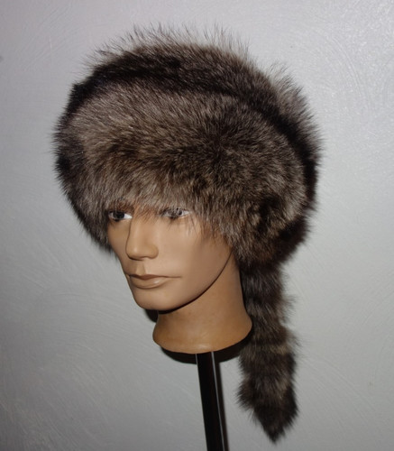 Waschbär pelz mütze trapper - mütze,